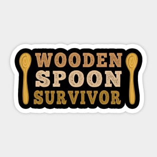 Wooden Spoon Survivor Sticker